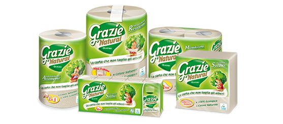 24 Rotoli Carta Asciugatutto Grazie Natural - 100% Riciclata, Ecolabel, FSC, Fiberpack, Made In Italy, Ultra Assorbente - Foto 13